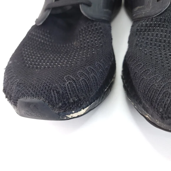 Adidas Ultra Boost 20 Sz 12 Core Black Silver Metallic Running Shoes FV8333 2020 - Picture 3 of 8